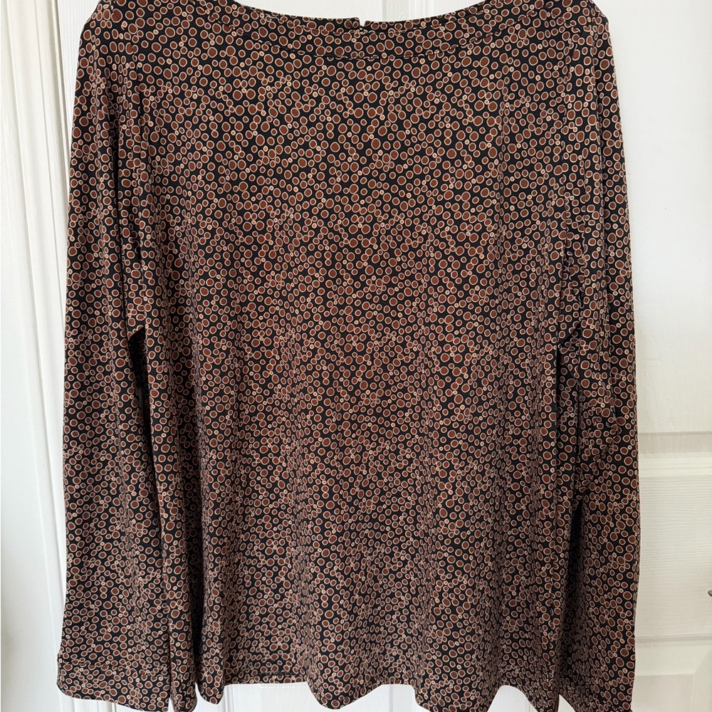 Cleo Black and Brown Pattern Blouse